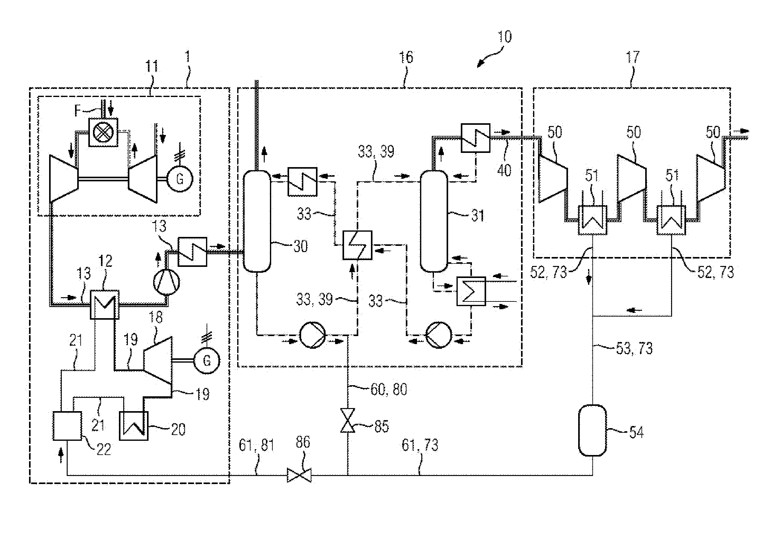 Method and fossil-fuel-fired power plant for recovering a condensate