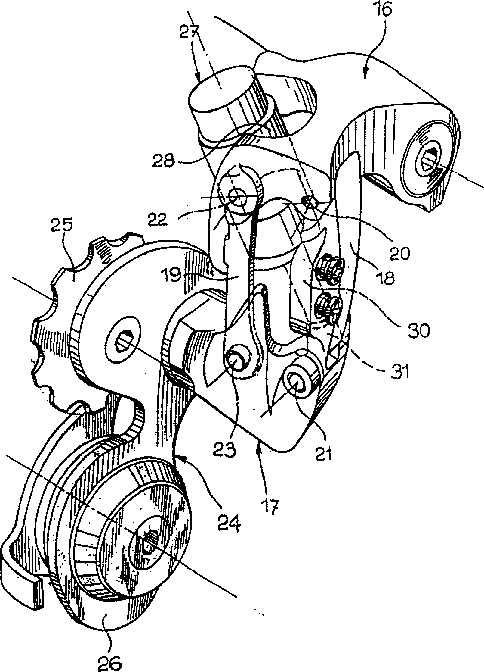 Gear shift device for bicycles