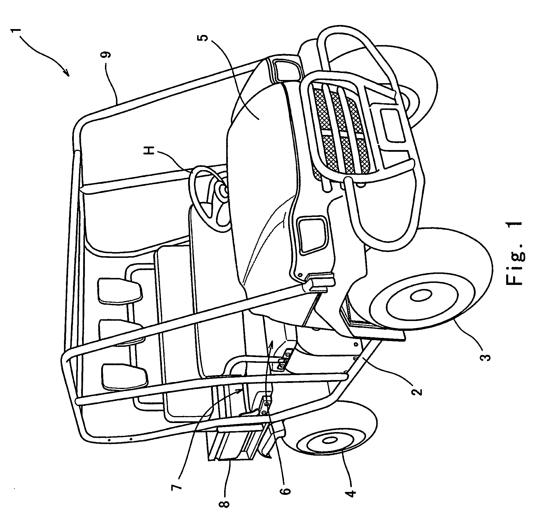 Utility vehicle equipped with extendable cargo bed