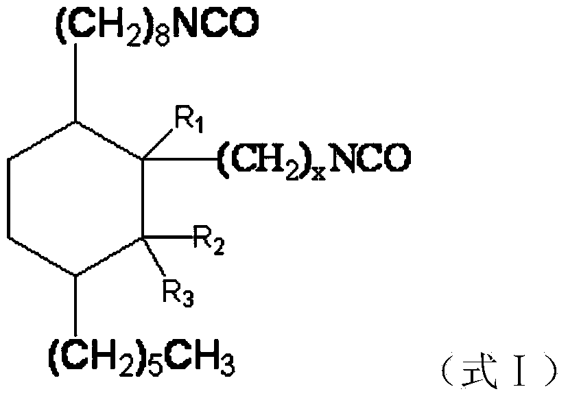 Preparation method and application of C23-38 cycloaliphatic diisocyanate