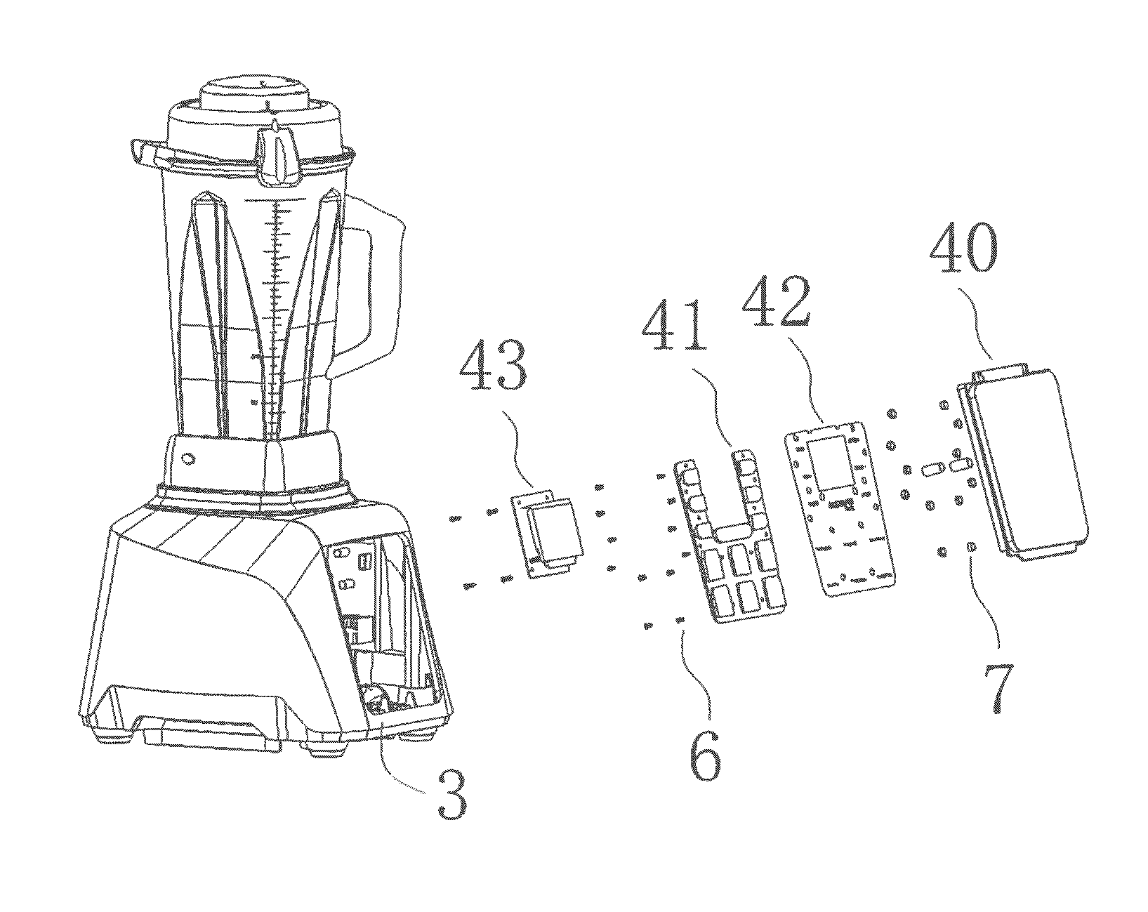 Food processor having touch button device