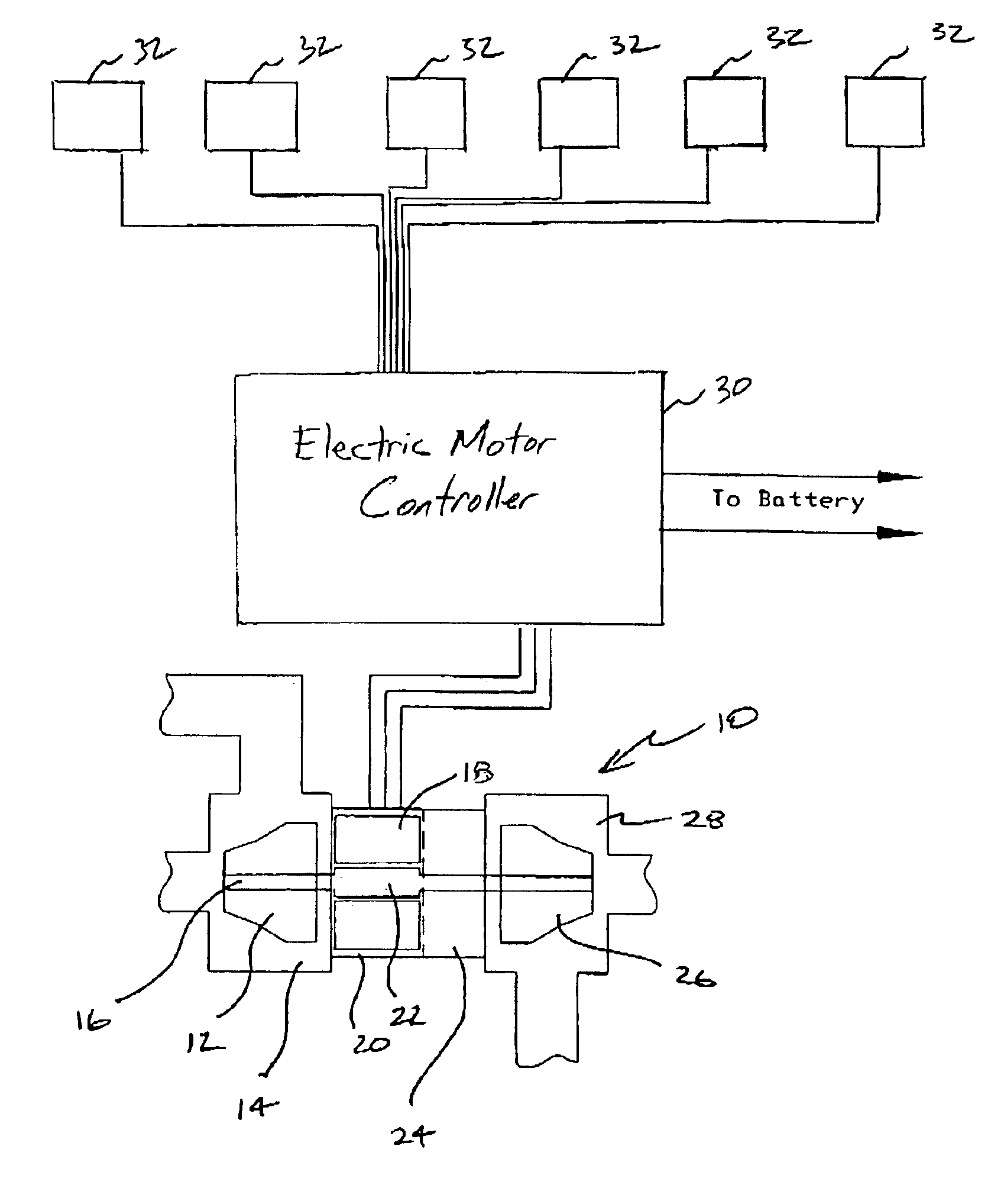 Compressor surge protector for electric assisted turbocharger