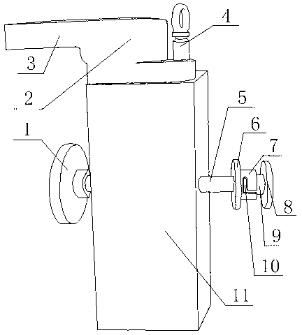 Limiting mechanism arranged in center of rear frame