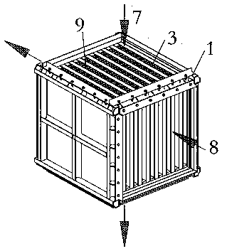 Integral flue gas denitration device filled with denitration catalyst and provided with catalyst coating