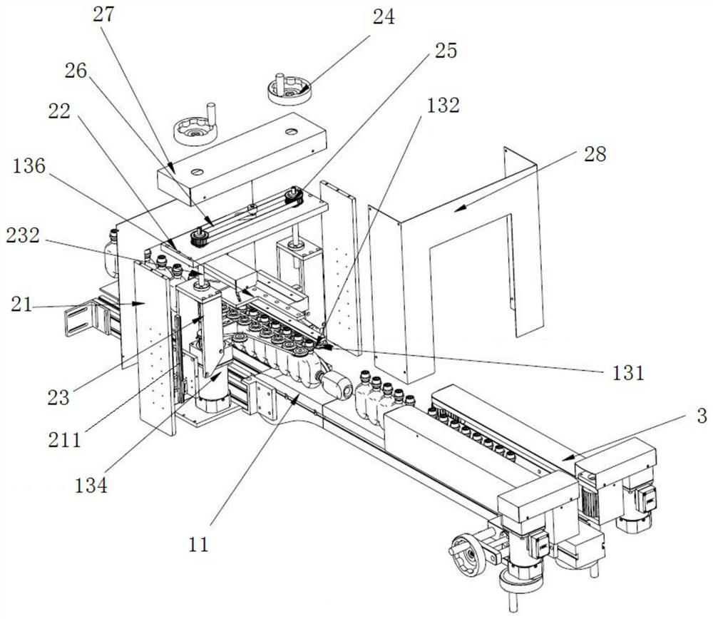 Conveying system capable of removing lodging bottles