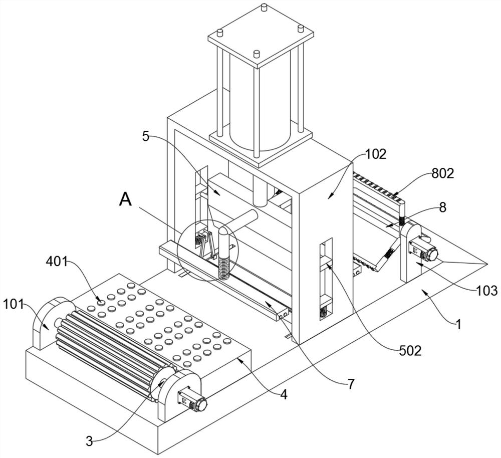 Automatic detecting and cutting device for packing belt of carton packing material