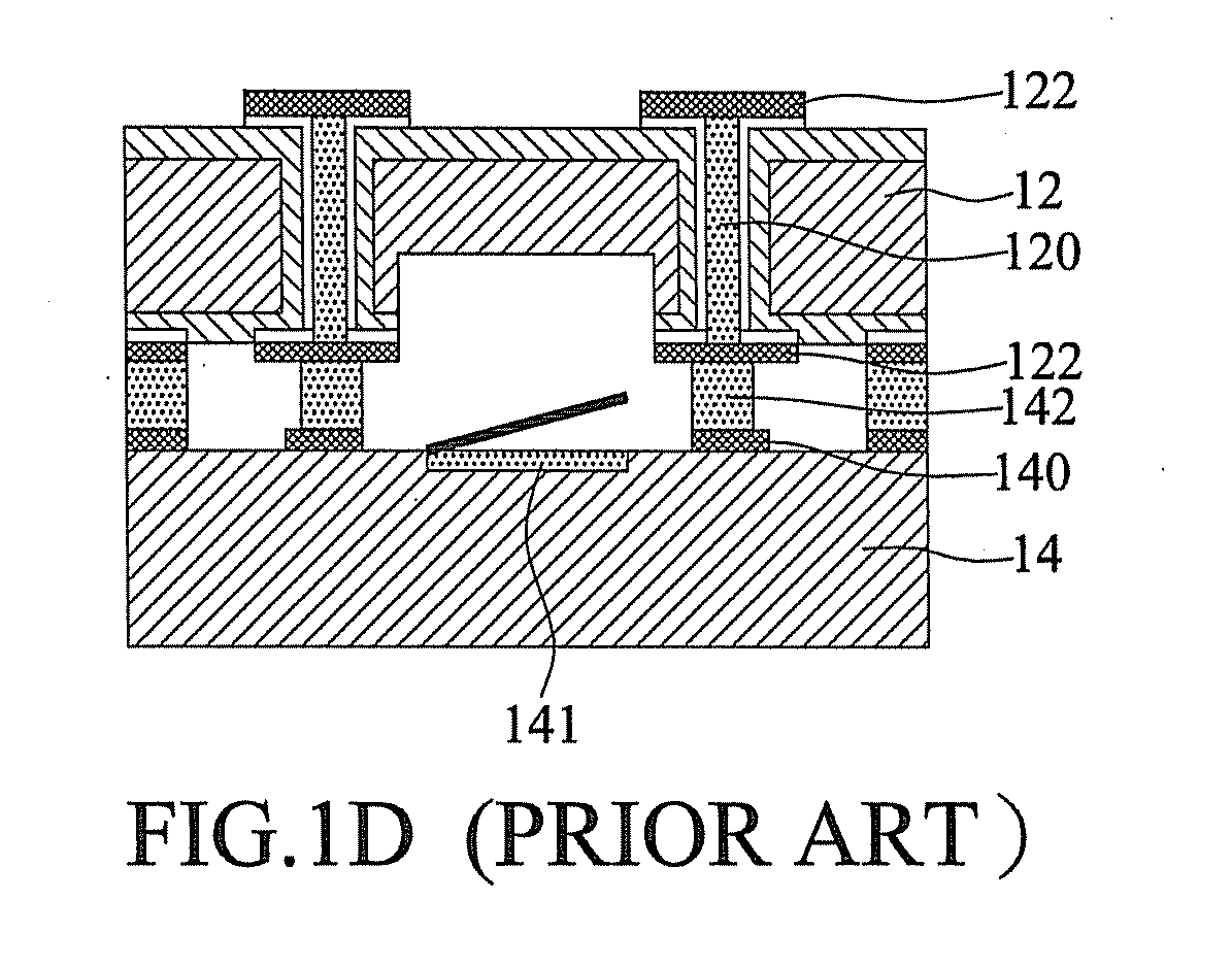 Package having MEMS element and fabrication method thereof