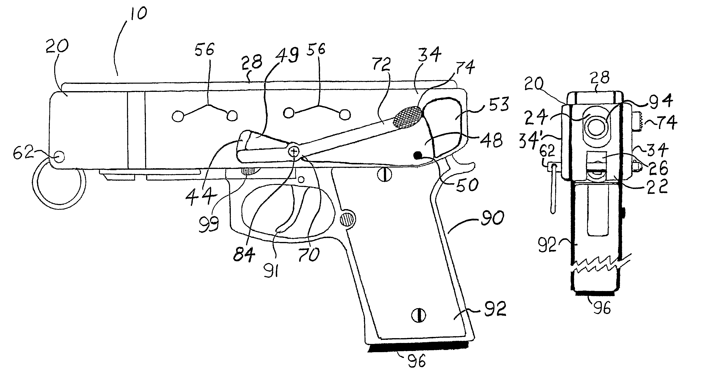 Security holster with locking lever