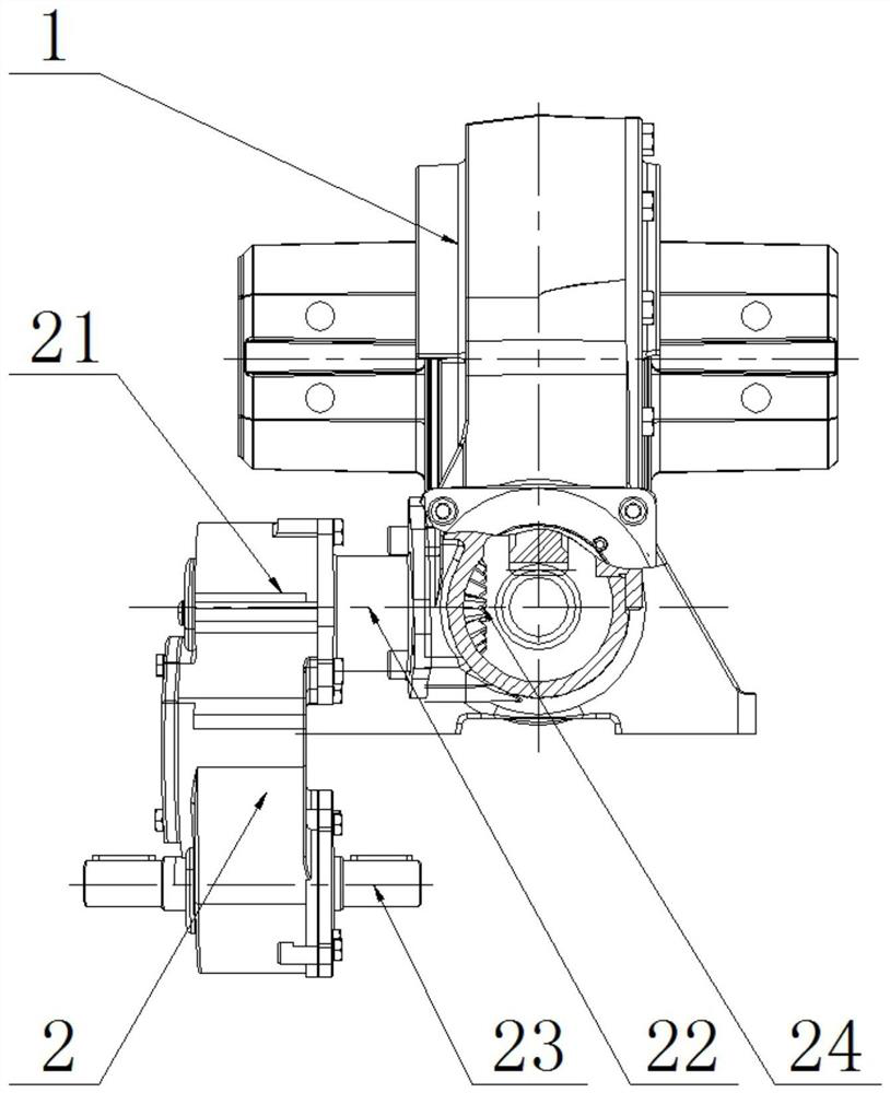 Worm steering type rotary speed reducer for multi-point drive tracking