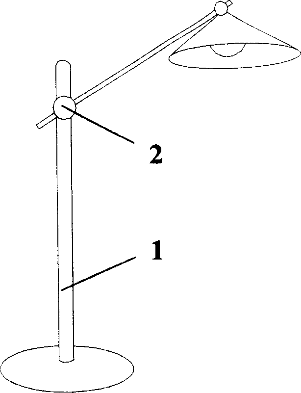 Stand structure of floor lamp