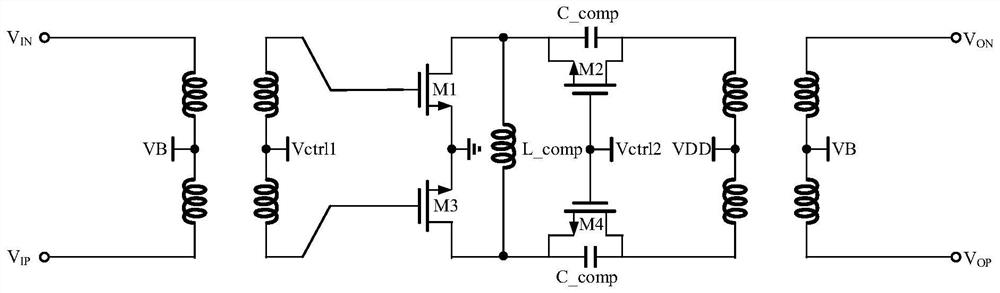 Dual-control bit type variable gain amplifier adopting compensation capacitance technology