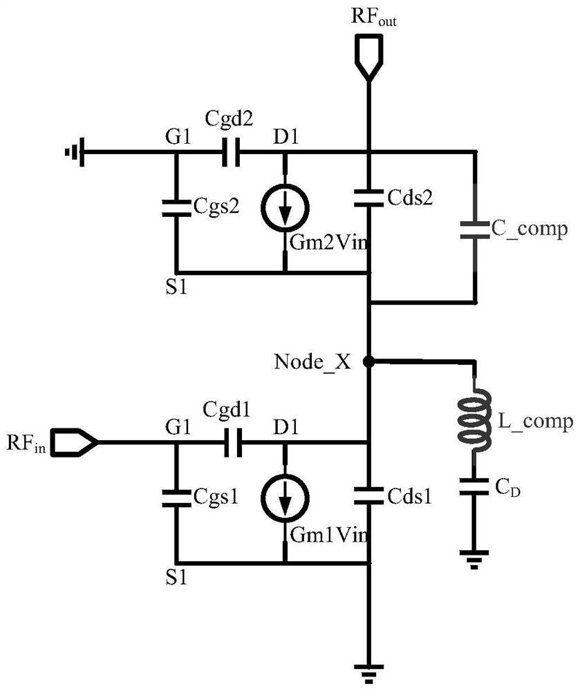 Dual-control bit type variable gain amplifier adopting compensation capacitance technology