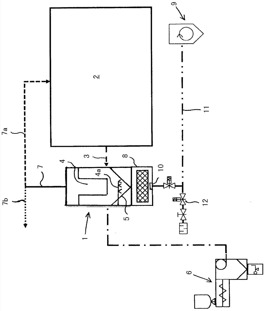 Device for filtering gas flow