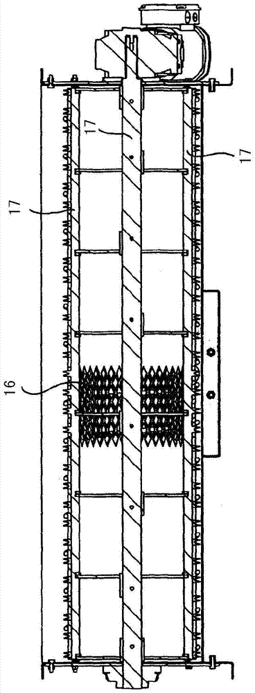 Device for filtering gas flow