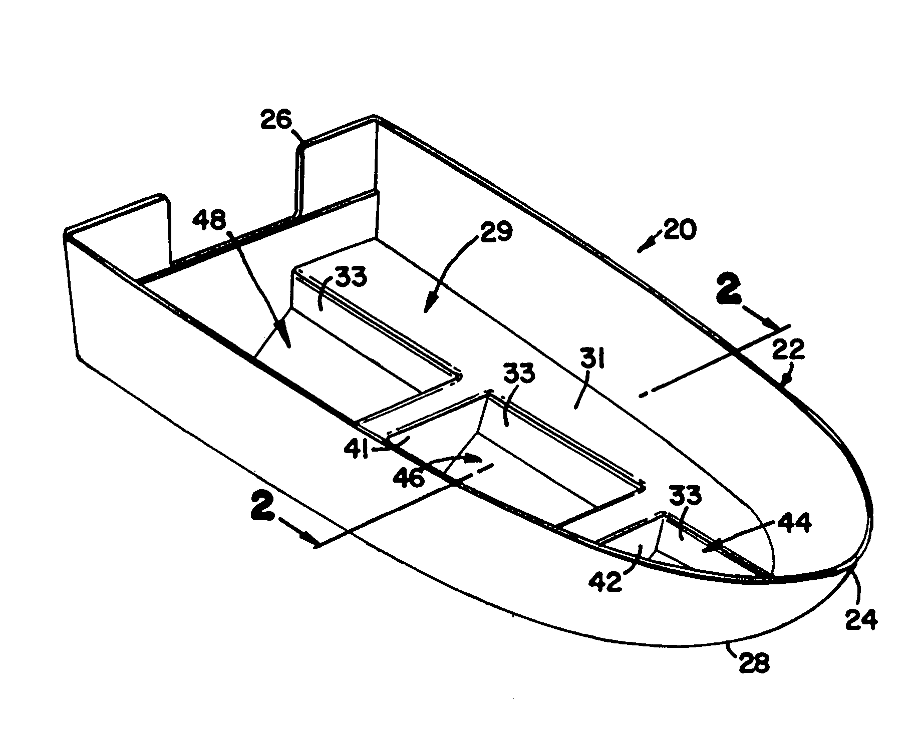 Boat and method for manufacturing using resin transfer molding