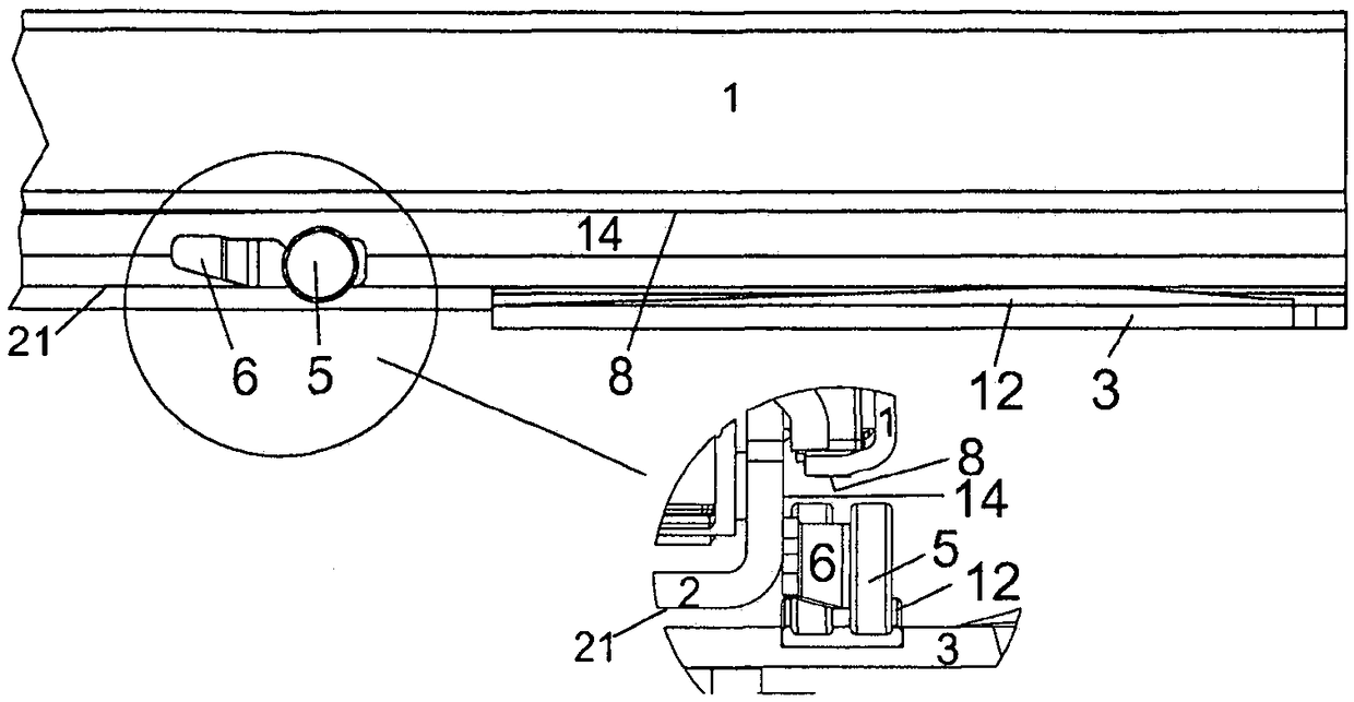 Floating support rollers