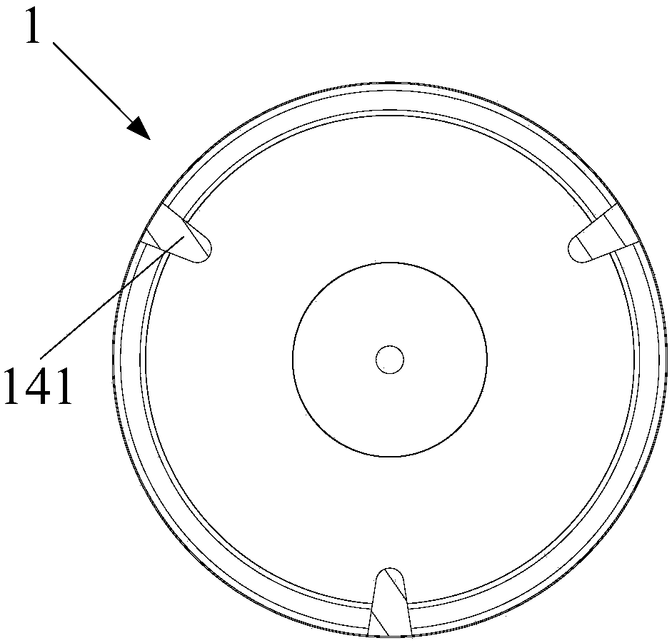 An inner container component and a clothes dryer provided with the inner container component