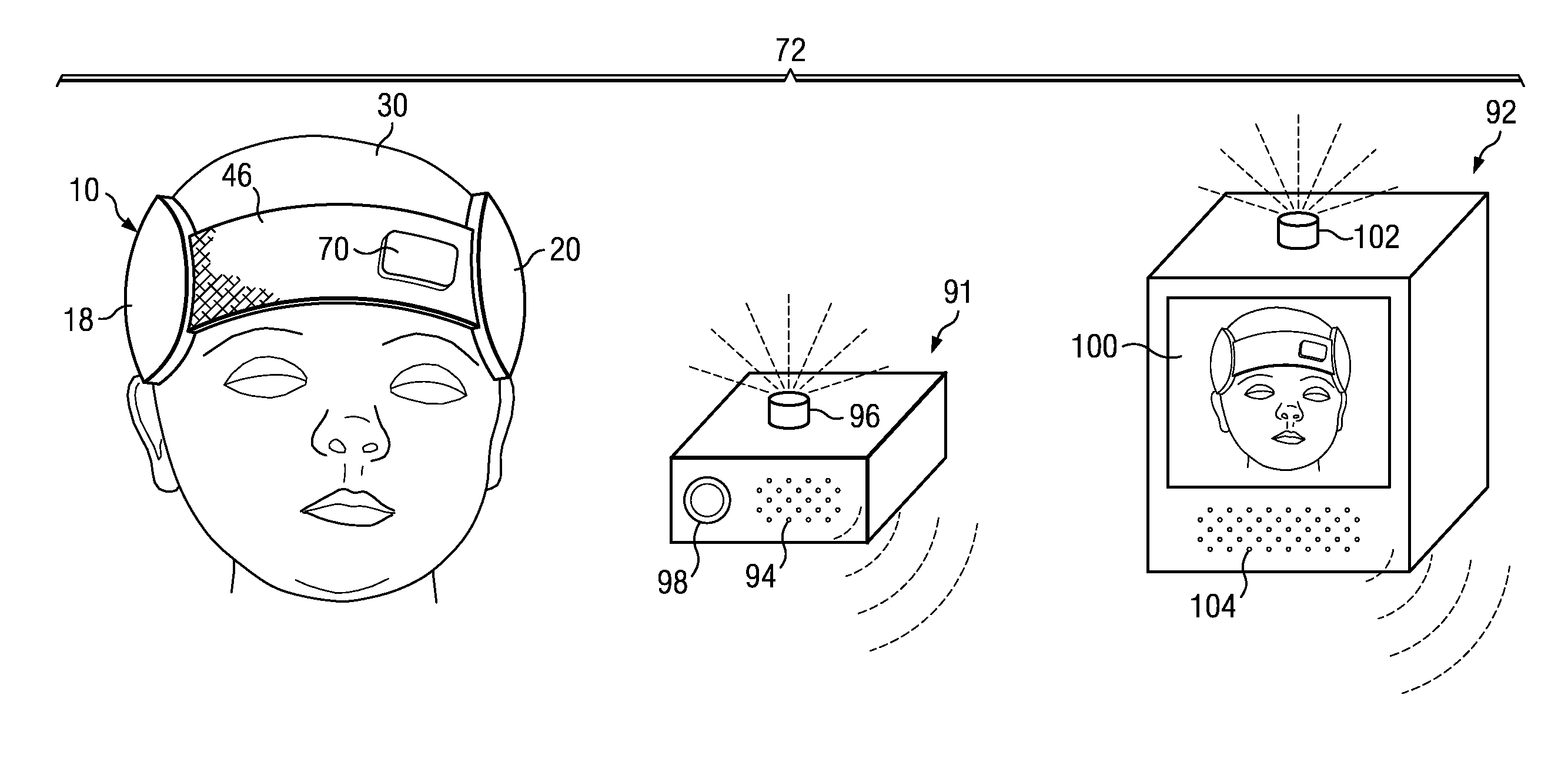 System for Monitoring a Person Wearing Head Gear