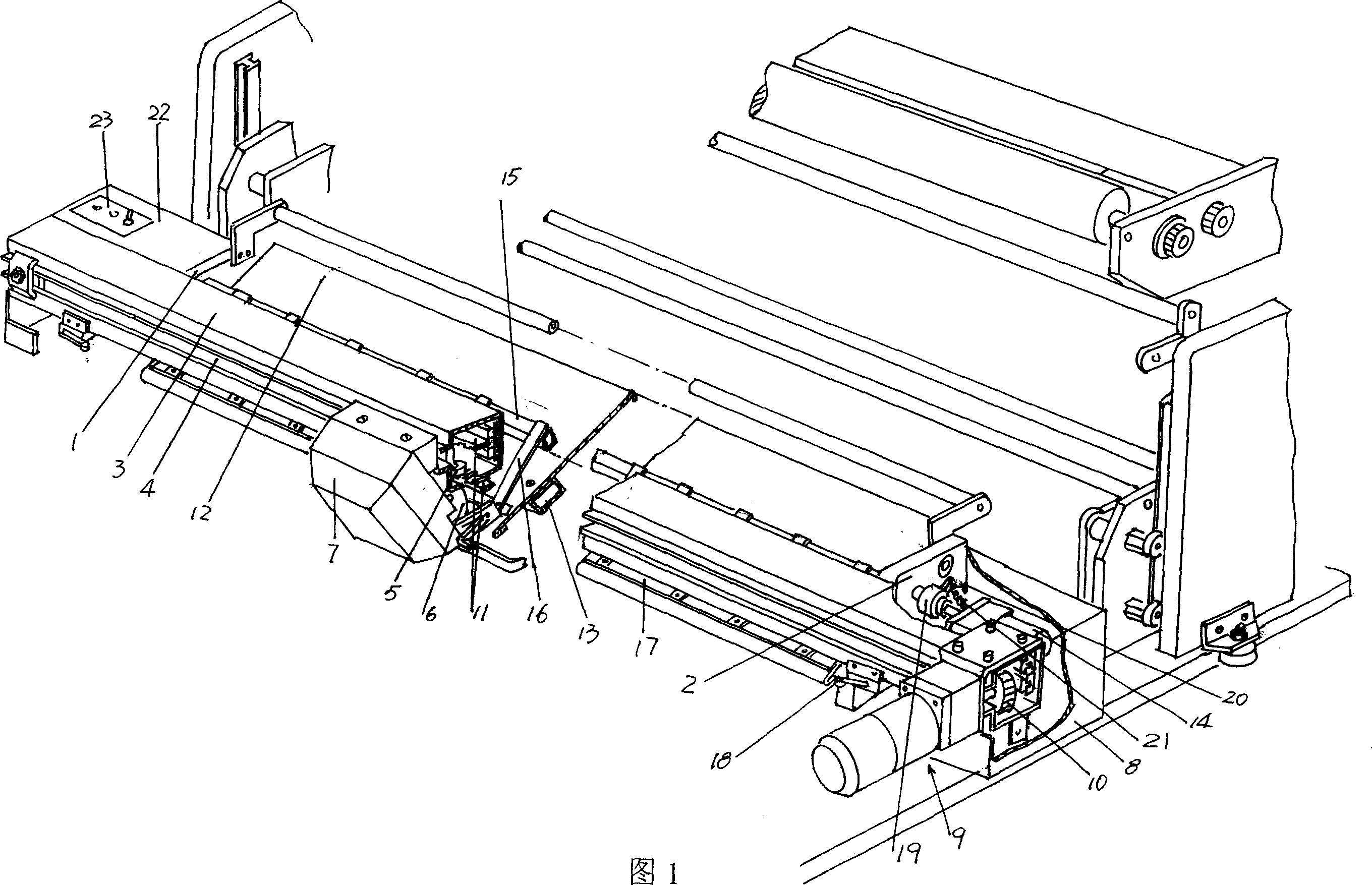 Cutting mechanism of cloth-stentering machine