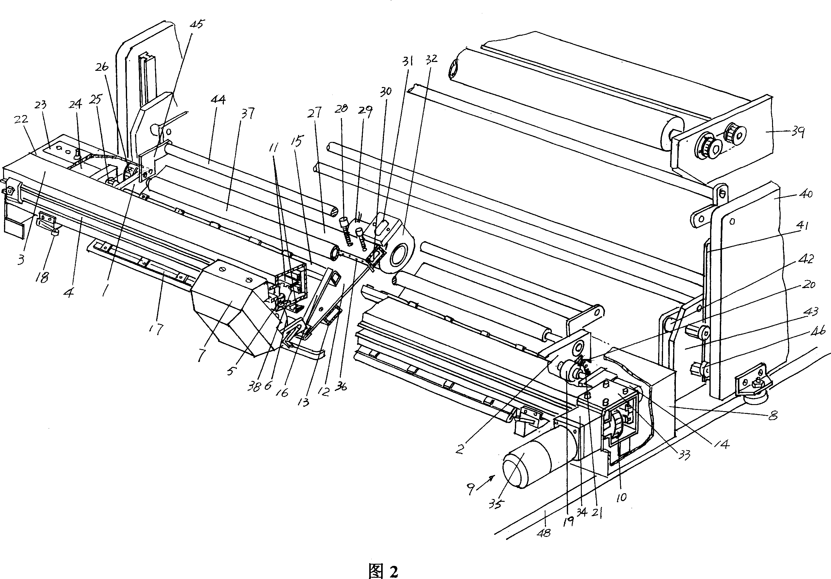 Cutting mechanism of cloth-stentering machine