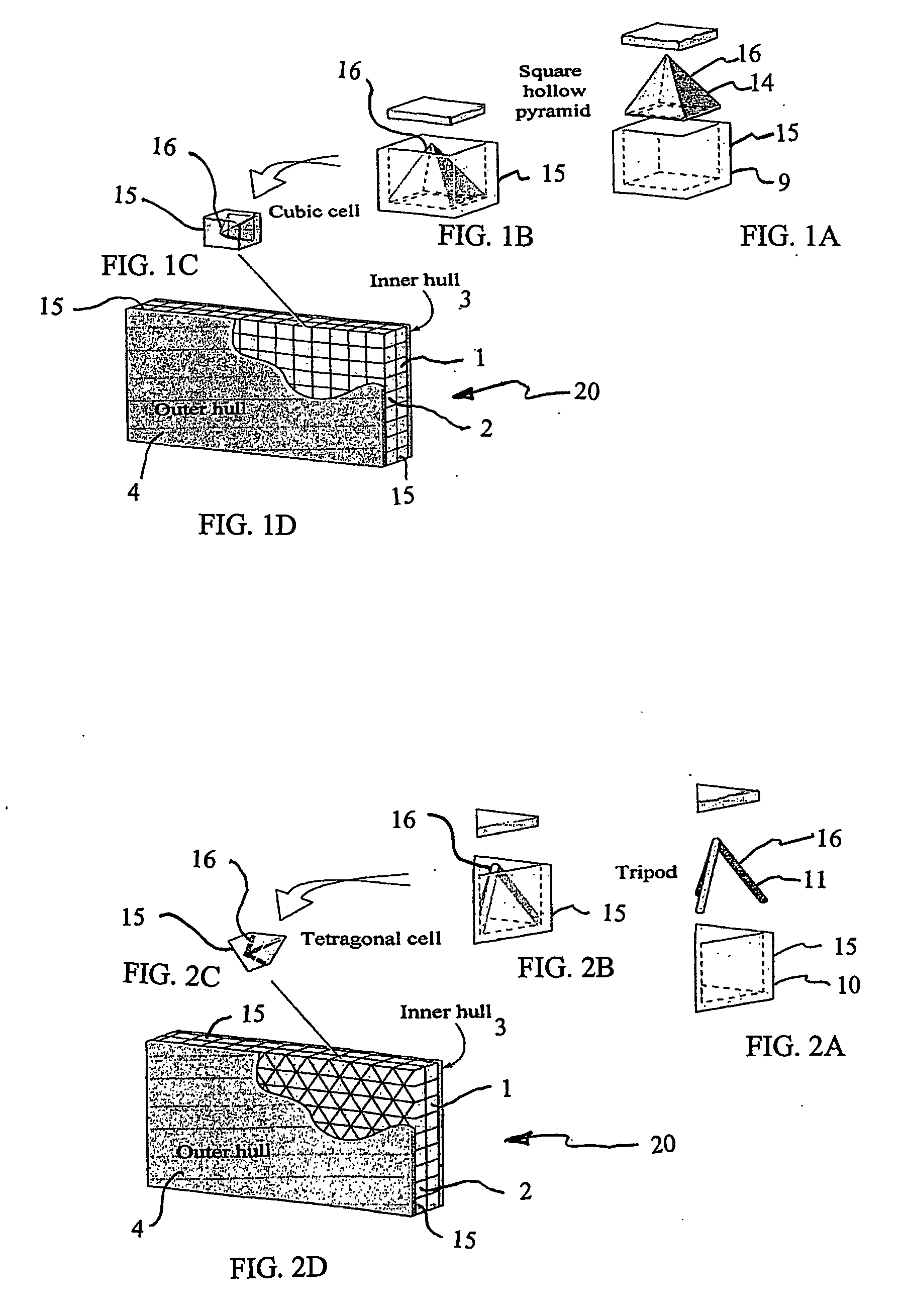 Method for manufacture of cellular materials and structures for blast and impact mitigation and resulting structure