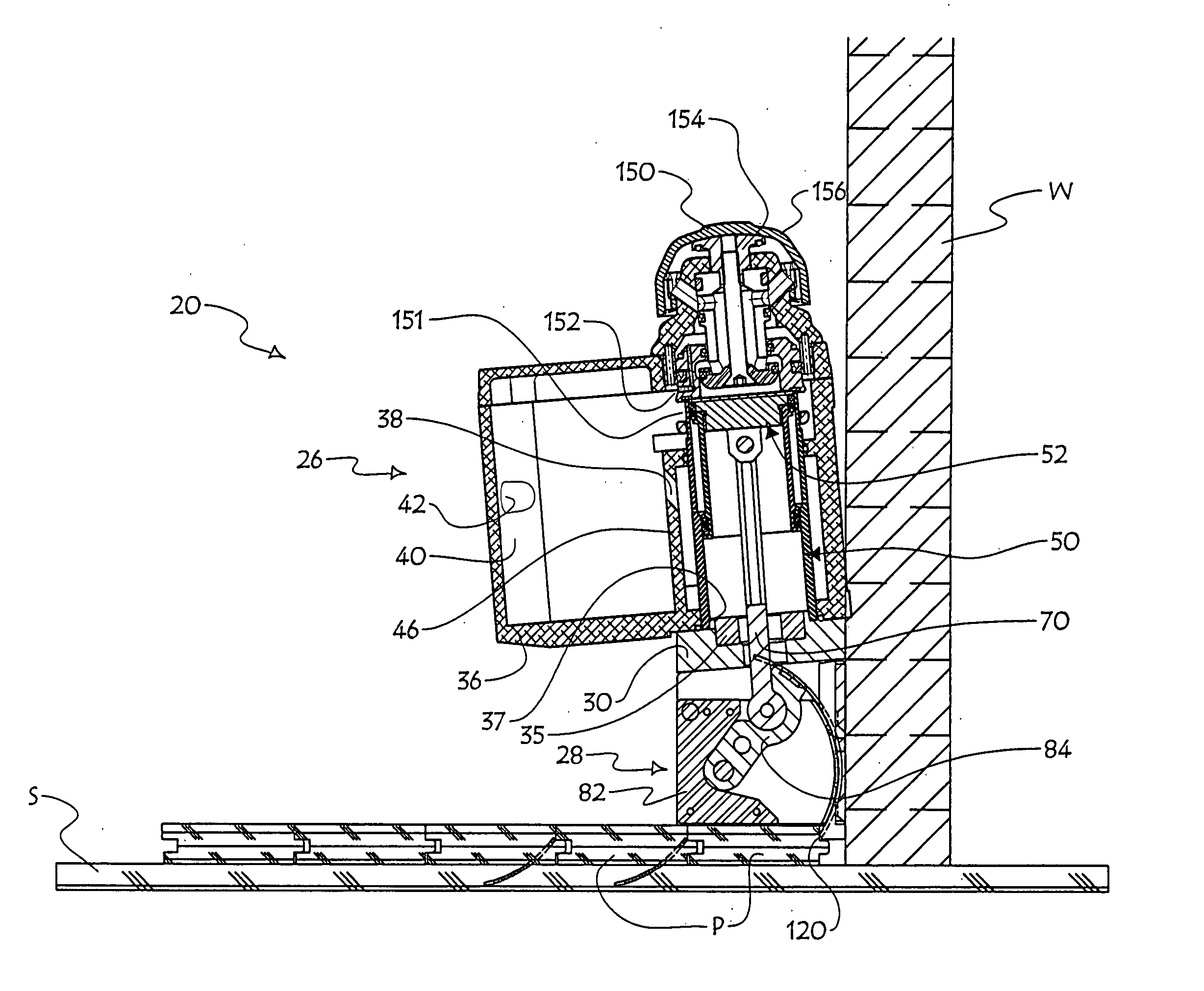 Arcuate fastener nailing device for hardwood flooring