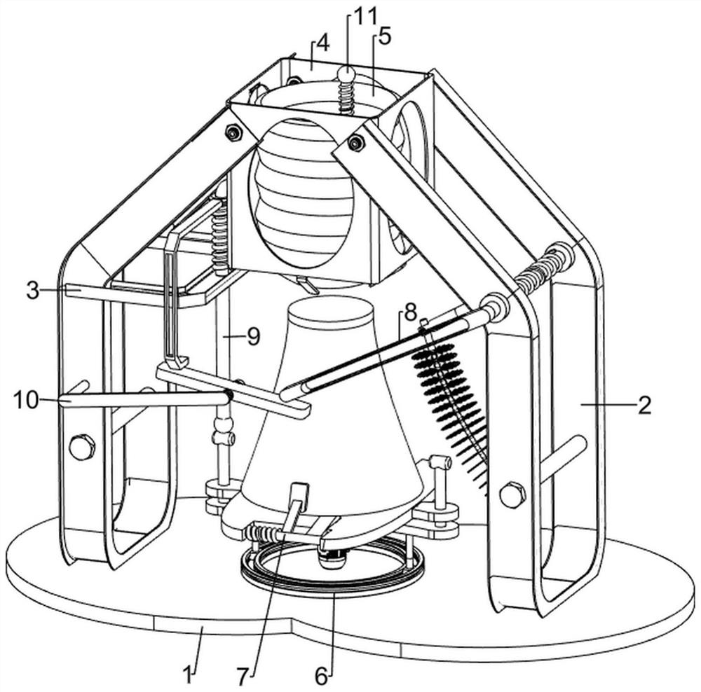 Low-energy-consumption cooling tower cleaning device