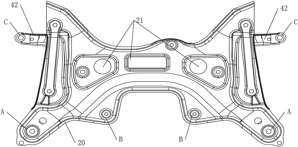 A kind of automobile front auxiliary frame and corresponding automobile