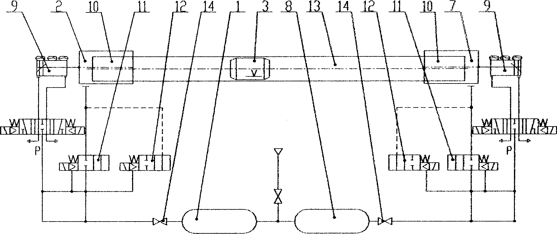Pneumatic path drifting machine and drifting method