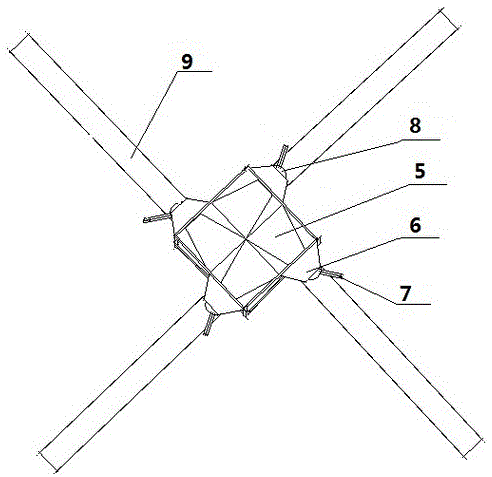 Distributing device for delivering concrete of connected concrete bunkers