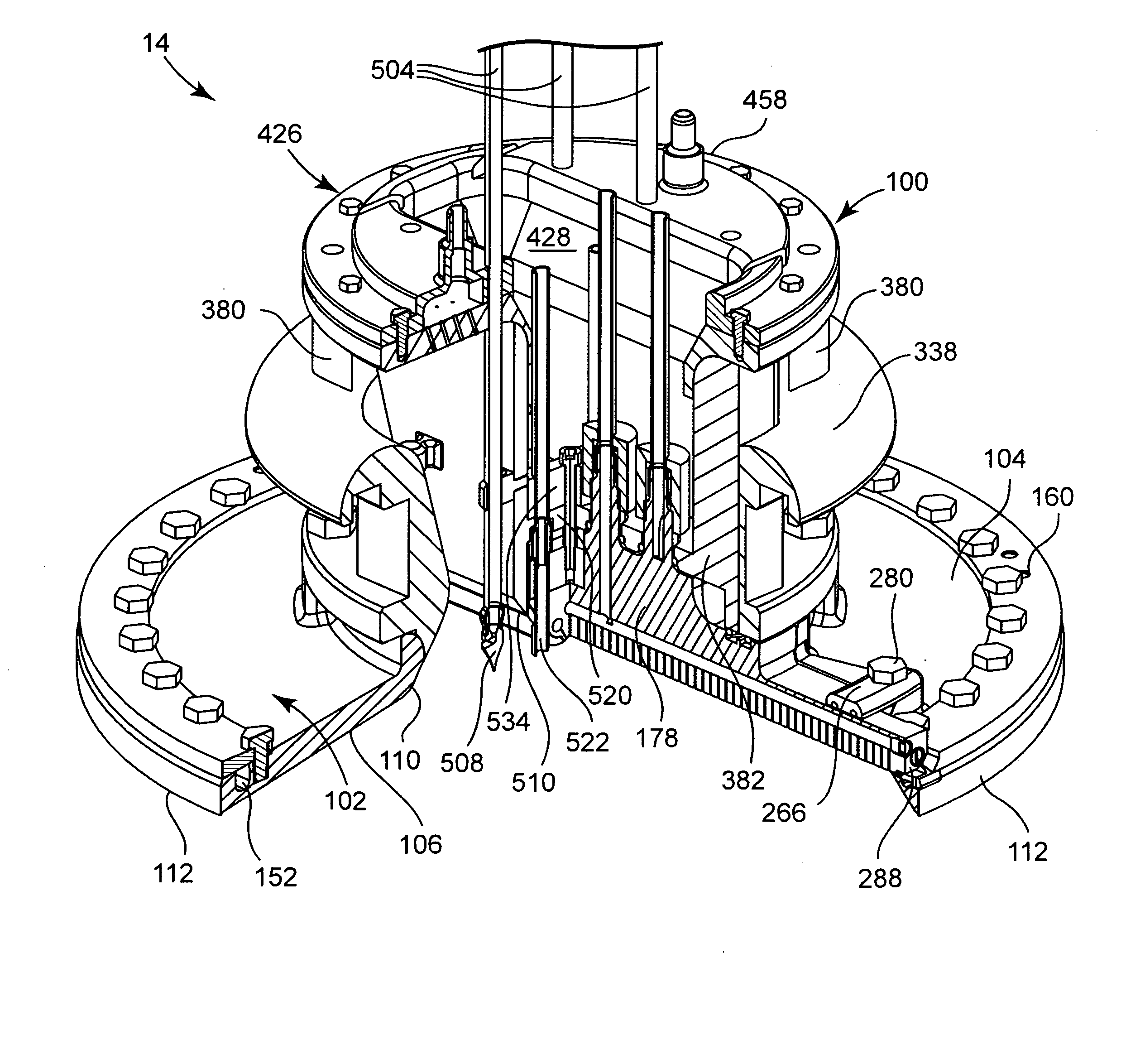 Barrier structure and nozzle device for use in tools used to process microelectronic workpieces with one or more treatment fluids
