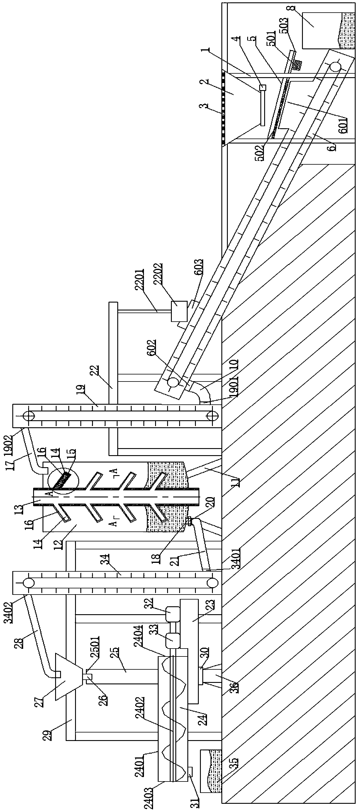 Sandy soil recycling device of casting mold