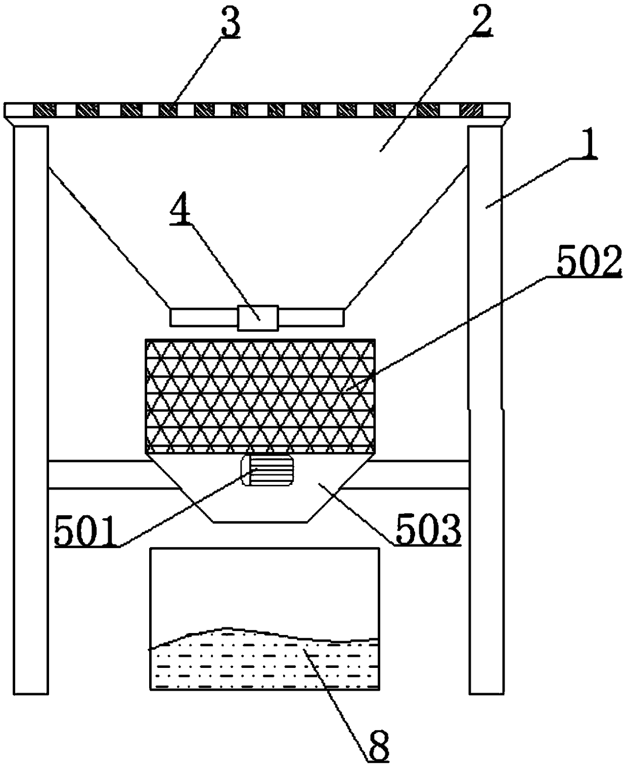 Sandy soil recycling device of casting mold