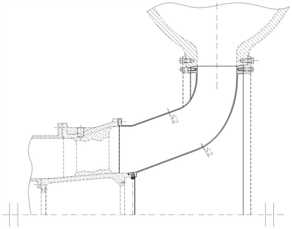 Axial expansion self-compensating device for aero-engine turbine part tester