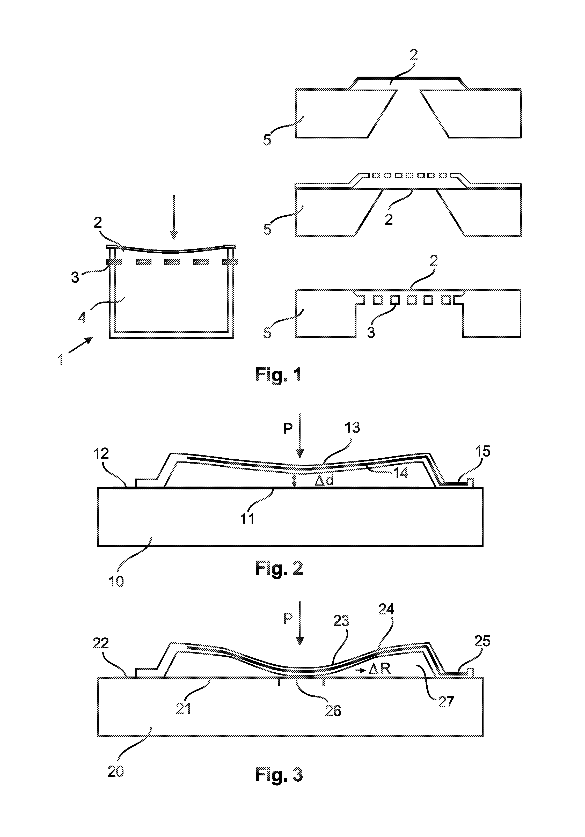Collapsed mode capacitive sensor