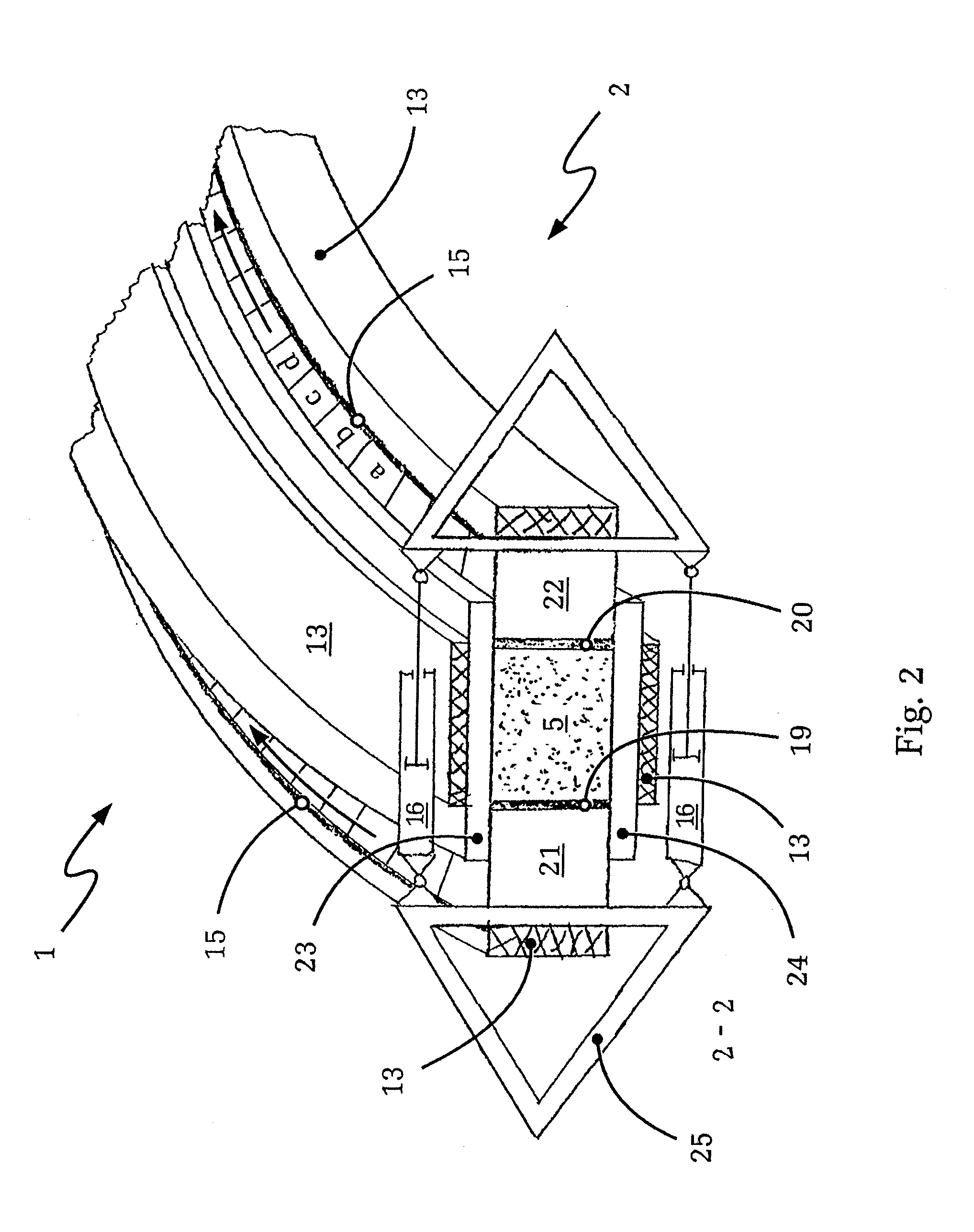 Fibre composite profile component and process and apparatus for continuous production