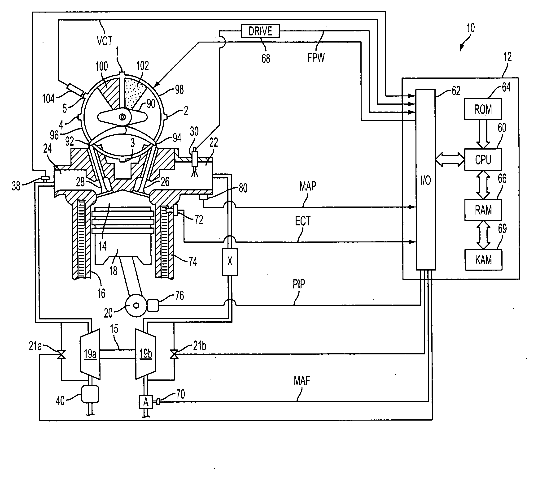 Variable intake valve and exhaust valve timing strategy for improving performance in a hydrogen fueled engine