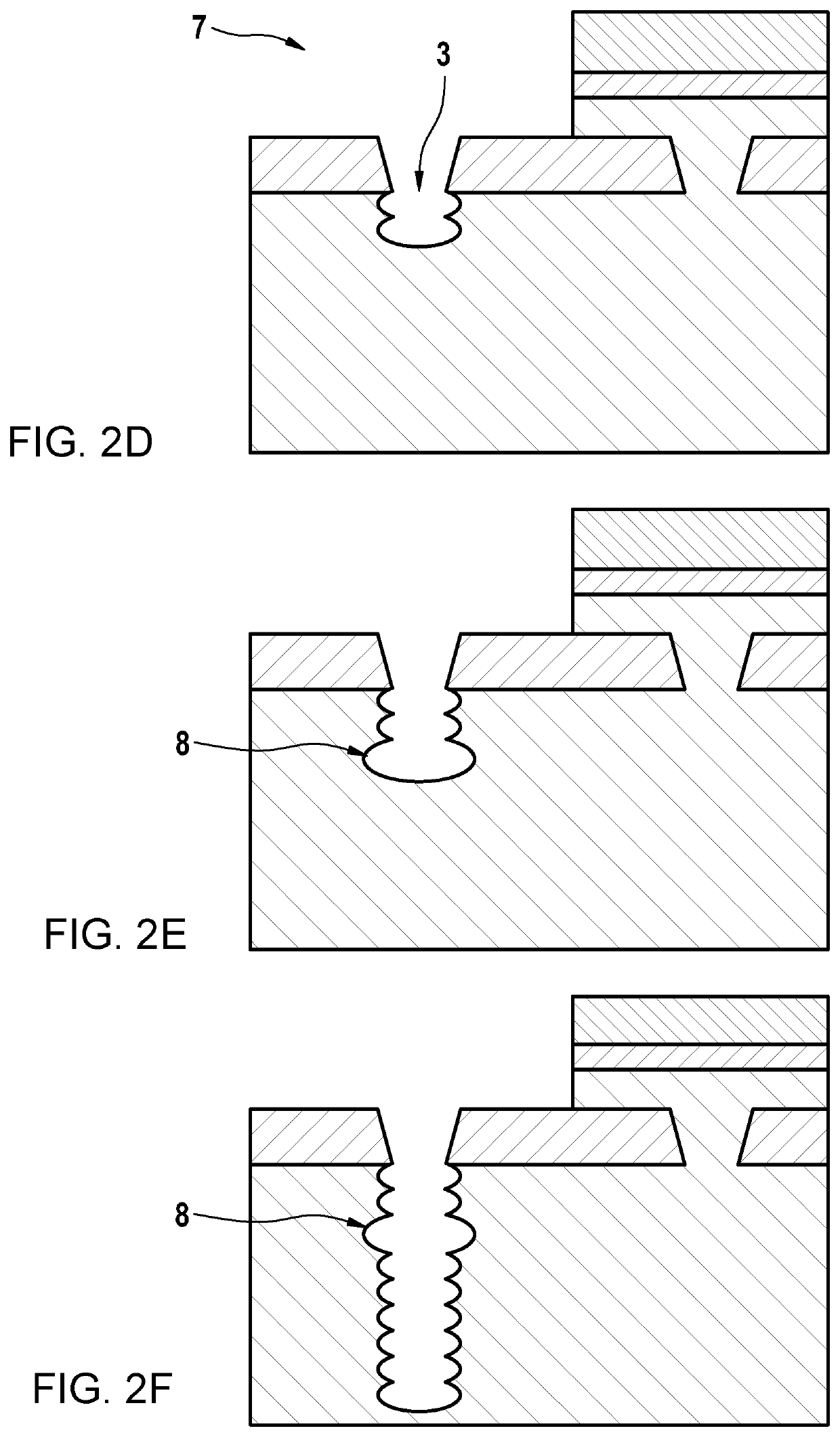 Method for forming a trench in a first semiconductor layer of a multi-layer system