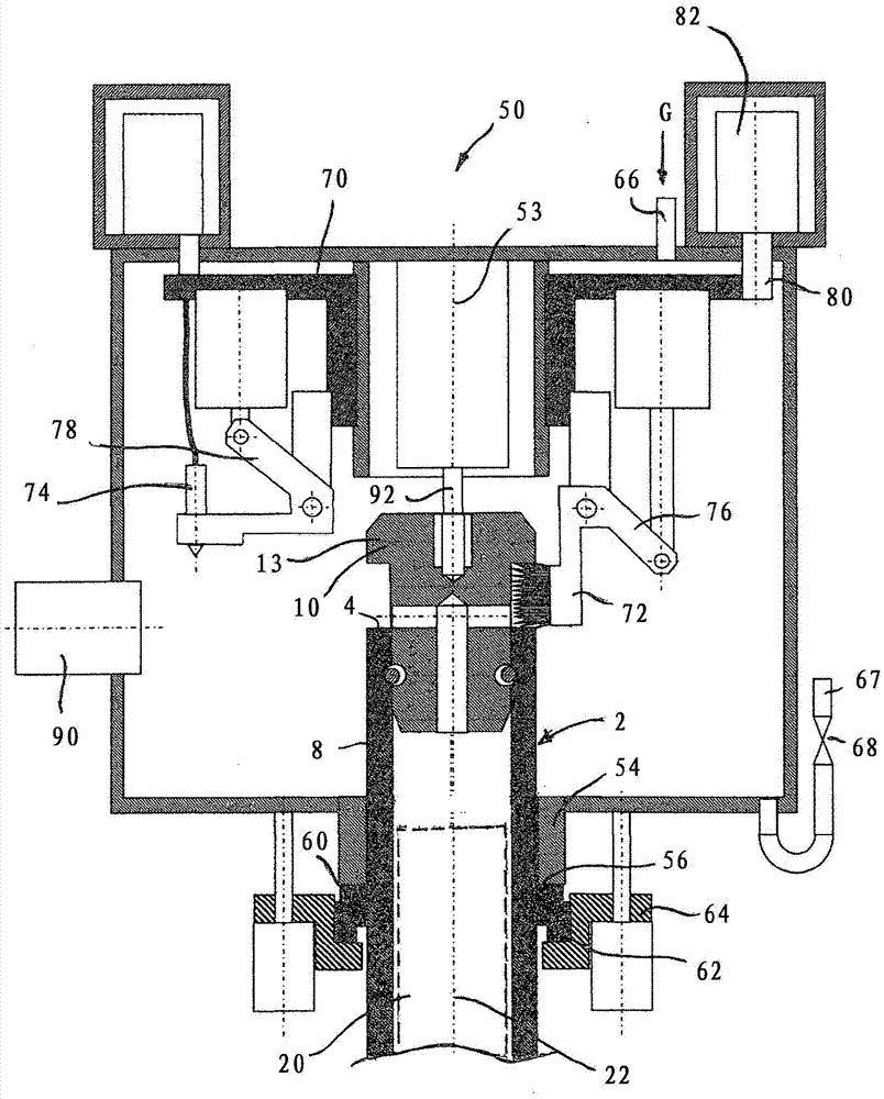 Apparatus and method for hermetically encapsulating a fuel rod or fuel rod section in a container