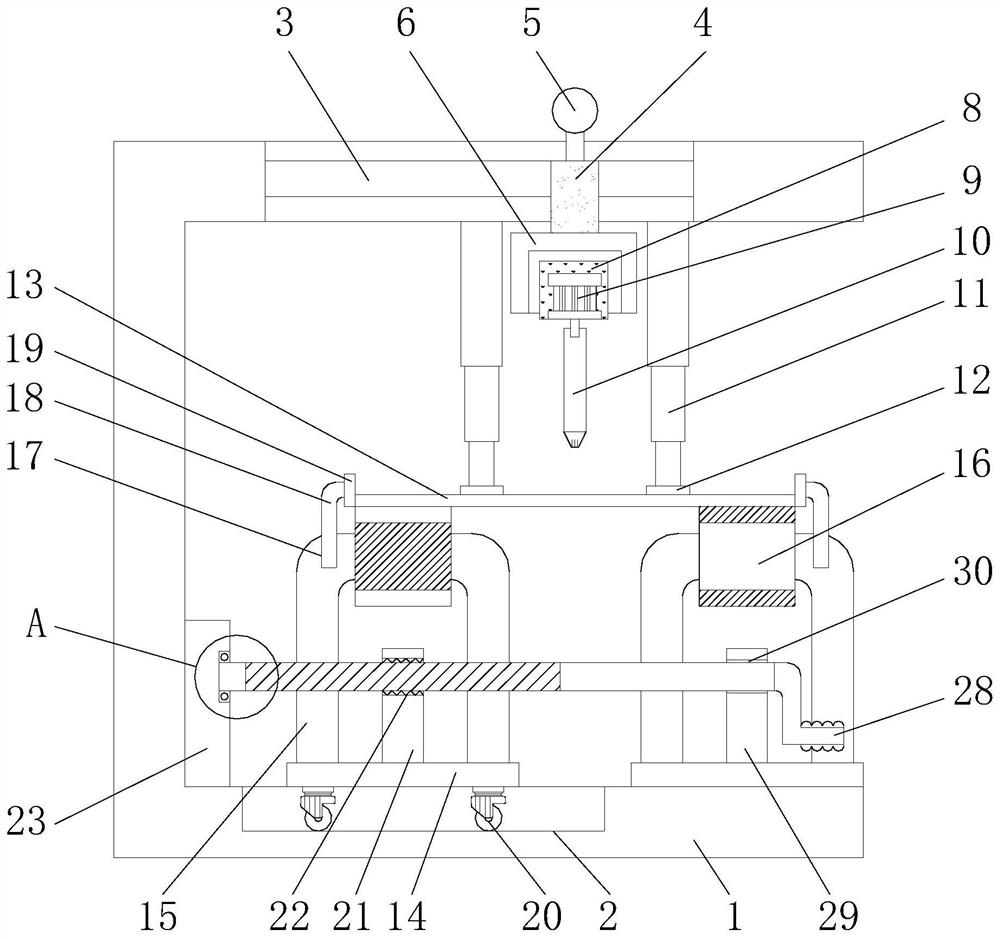 Tapping machine tool capable of achieving multidirectional positioning and fixing and used for plate machining