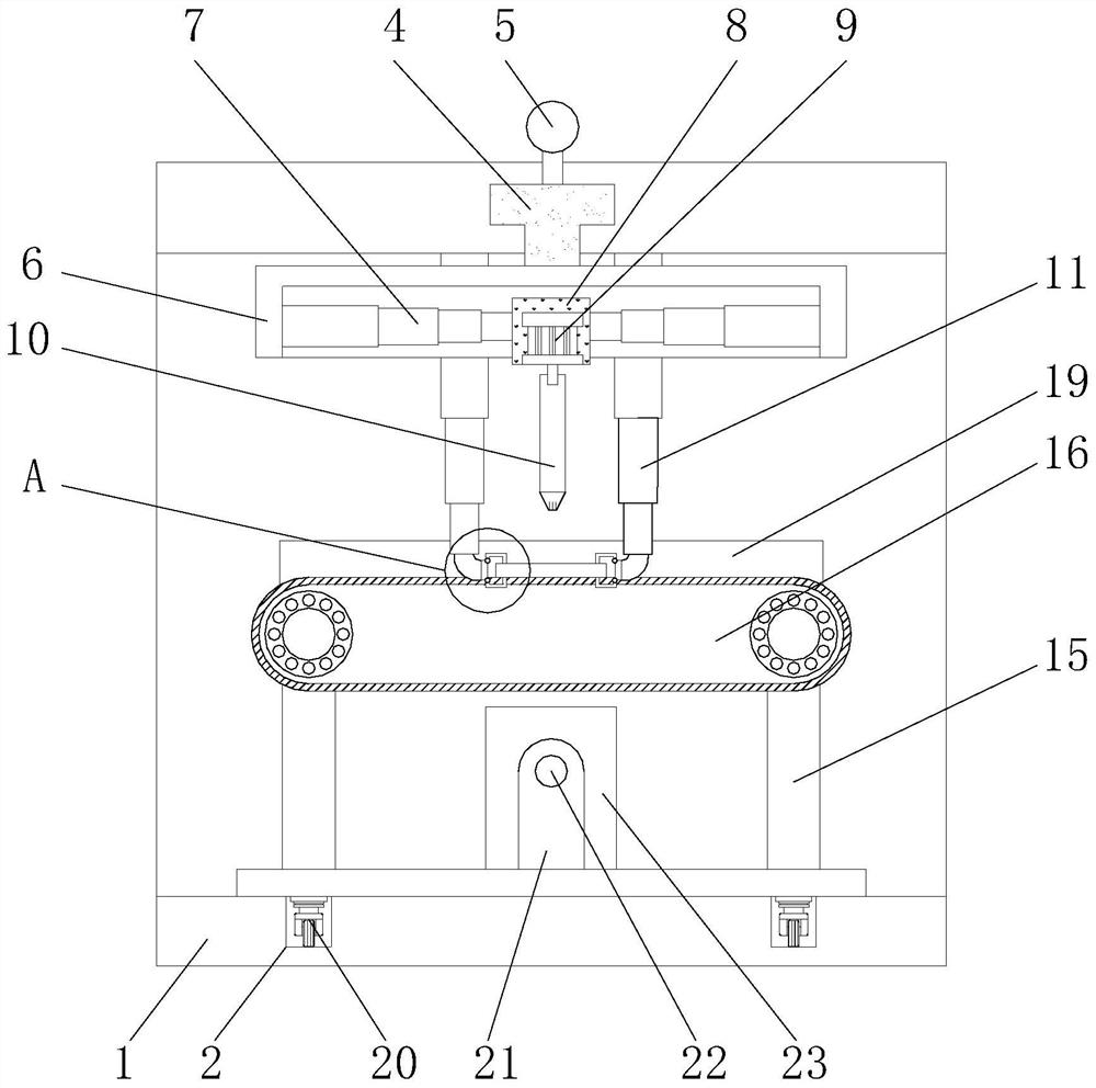 Tapping machine tool capable of achieving multidirectional positioning and fixing and used for plate machining