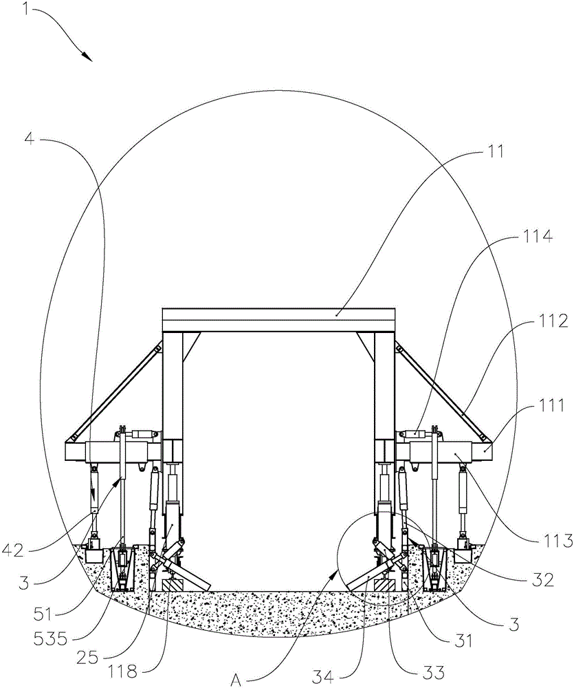 Ditch cable trough construction trolley, construction method thereof and cable die set device for tunnel