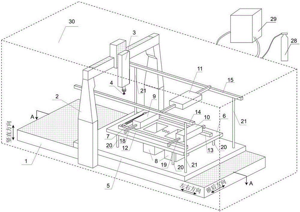 Material increasing and decreasing composite manufacturing equipment and method for metal parts