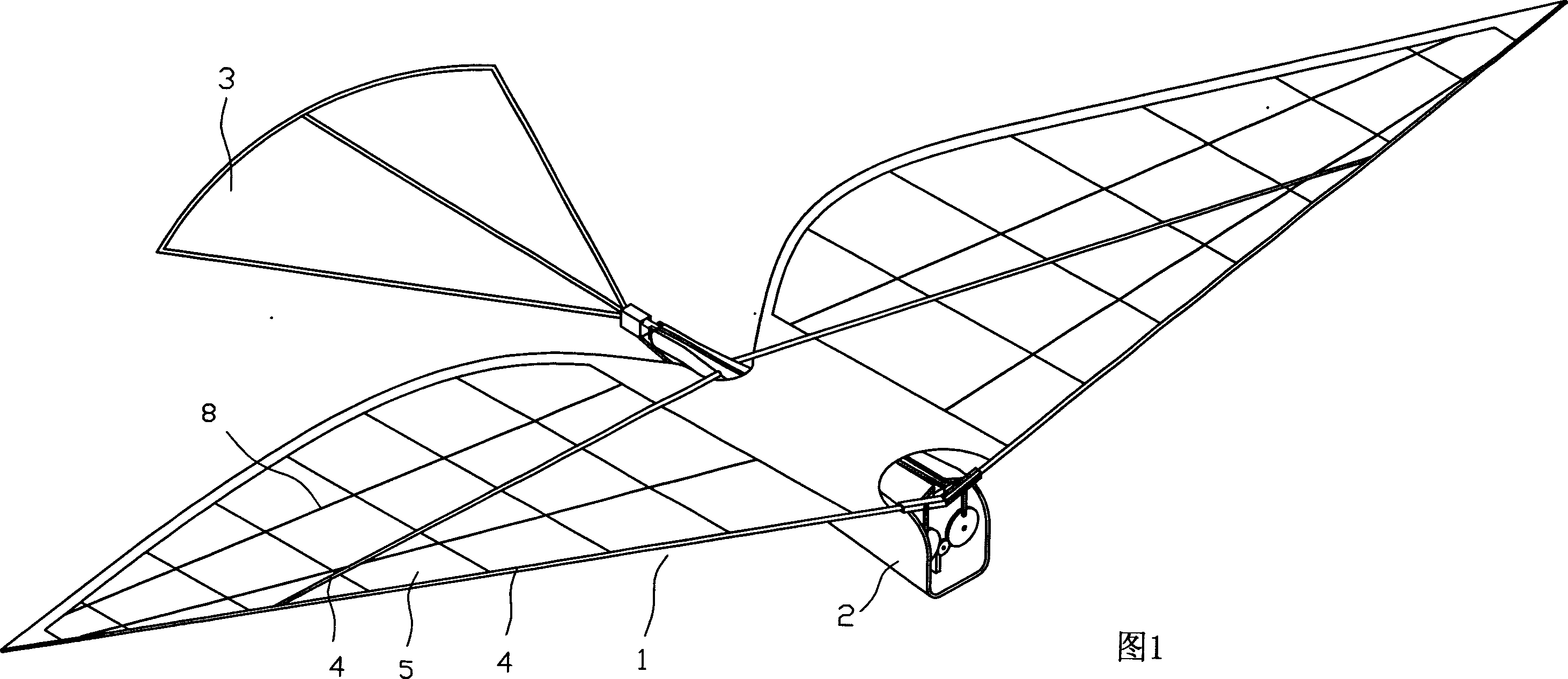 Wing structure for bionic aircraft