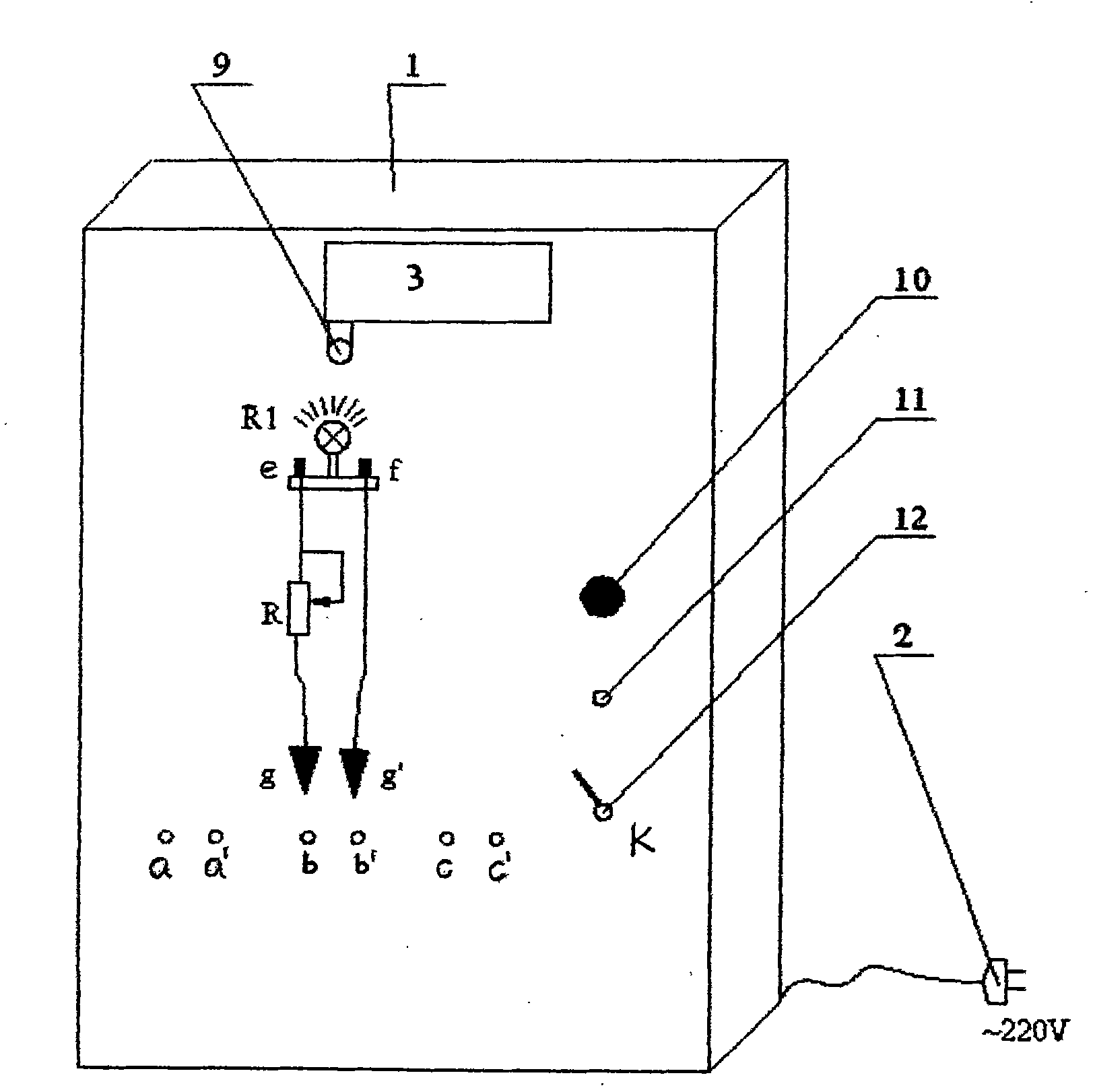 Device for measuring effective value of alternating current for experimental teaching