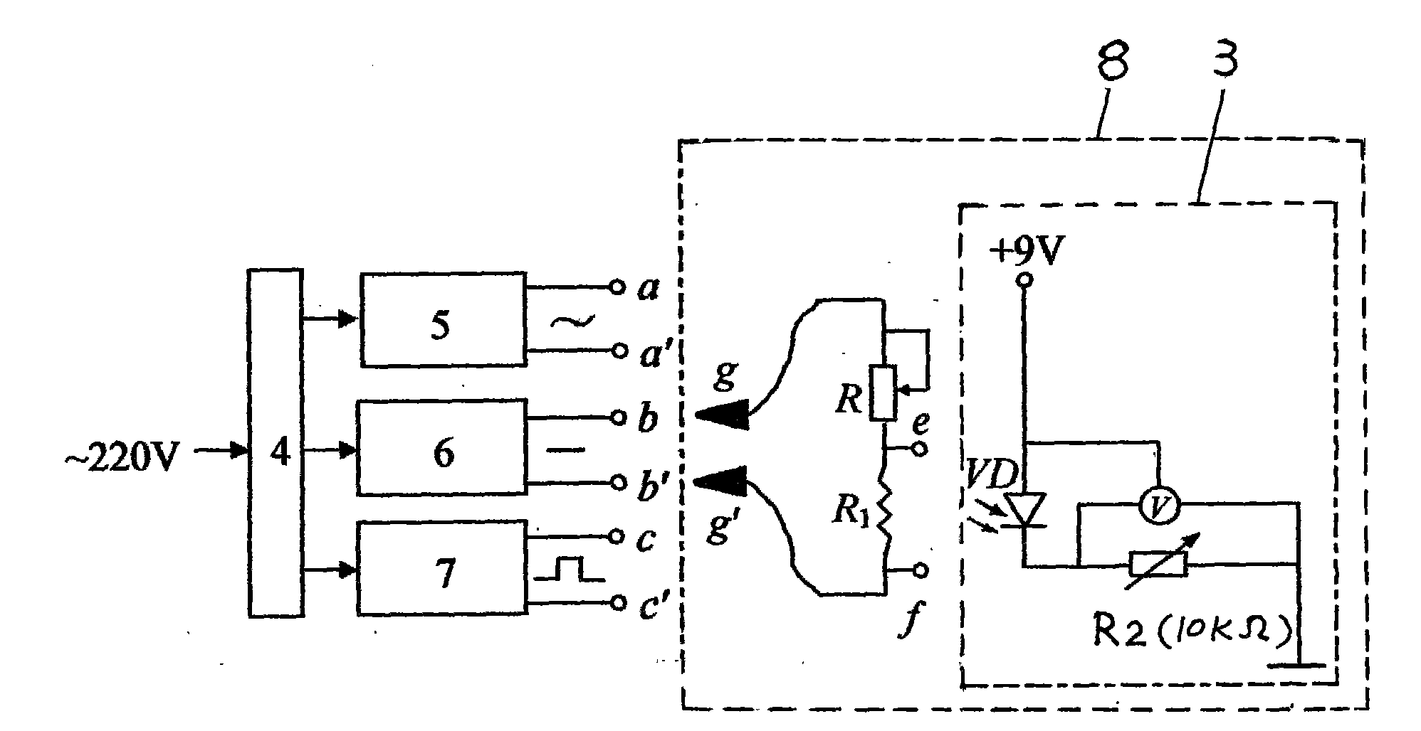 Device for measuring effective value of alternating current for experimental teaching