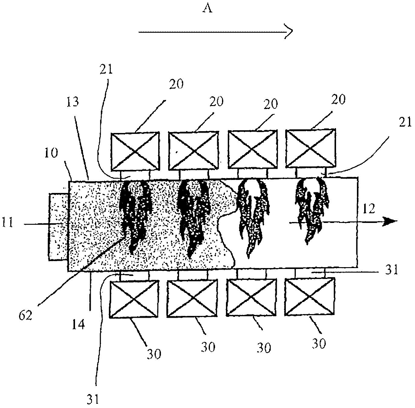 Alternate regenerative kiln and operation method thereof