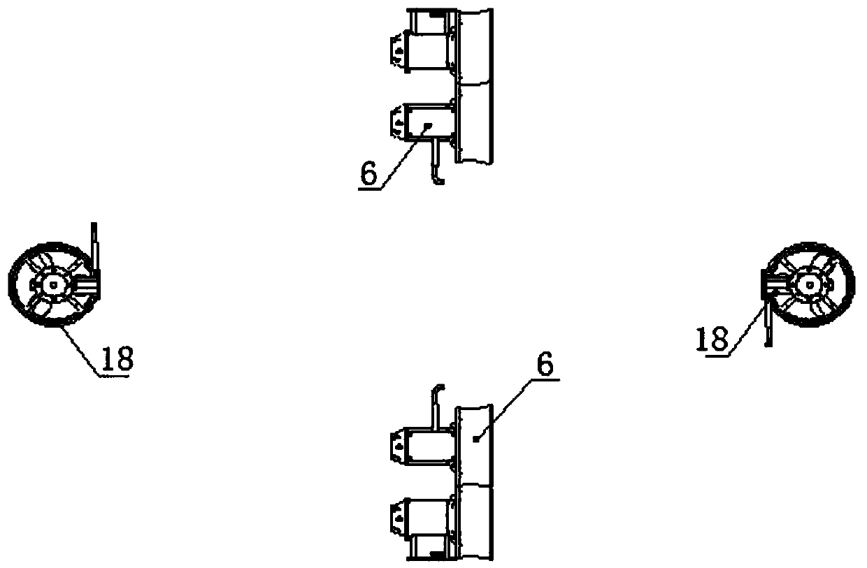 An underwater hanging robot