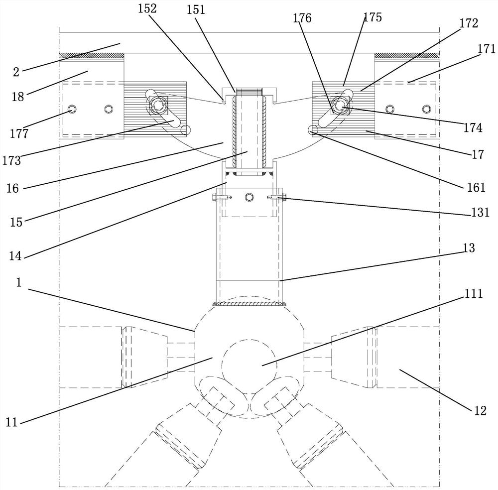 Free-form surface glass curtain wall system with multiple rods converged in space