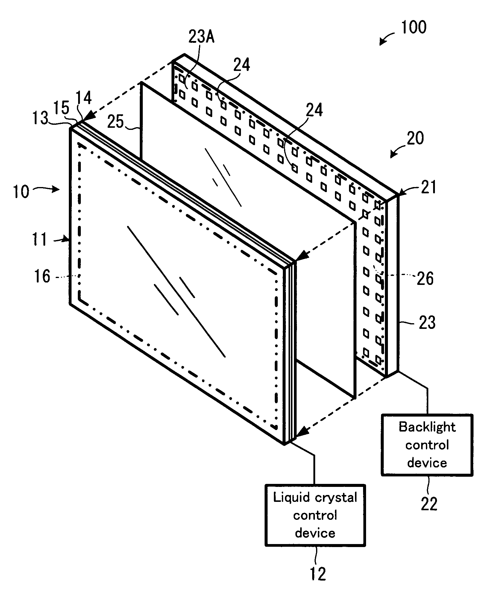 Backlight apparatus and liquid crystal apparatus having particular light emission control